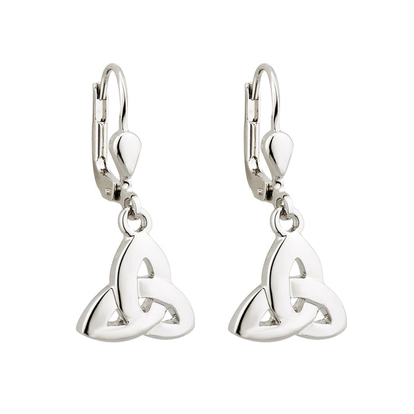 Solvar Rhodium Trinity Drop Earrings S33383