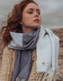 Oversized Merino Scarf | Denim Navy Stripe