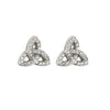 14k White Gold Diamond Trinity Knot Earrings