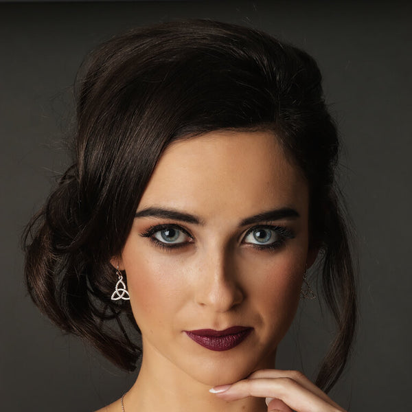 Trinity knot Earring Embellished With Swarovski Crystals - Skellig Gift Store