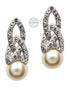 Celtic Pearl Earrings Adorned By Swarovski Crystals