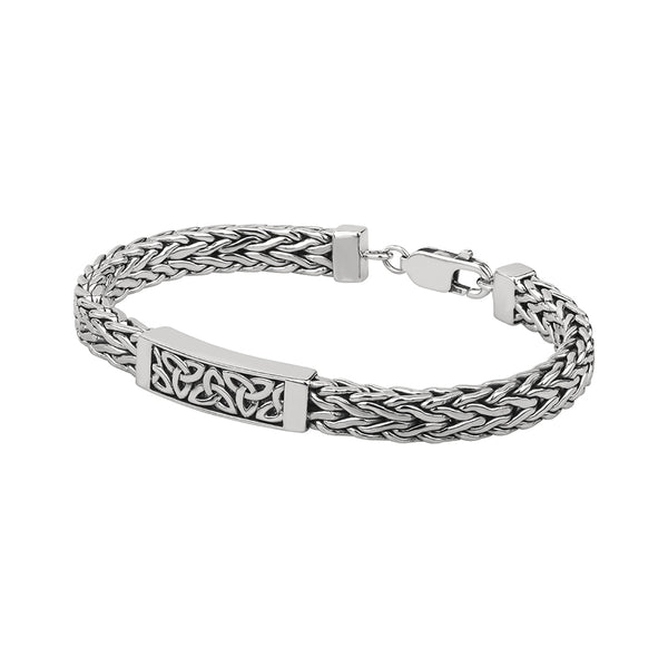 Men's Silver Heavy Trinity Knot Bracelet