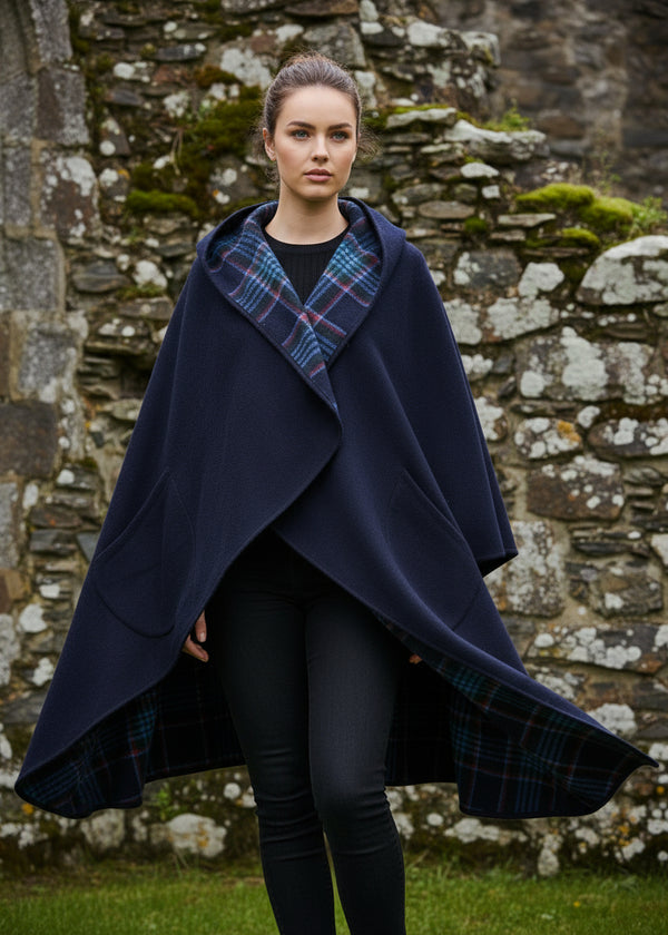 Jimmy Hourihan Navy Wool Walking Cape