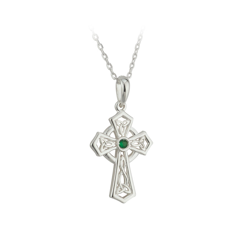 Solvar Sterling Silver Trinity Cross Pendant S44874