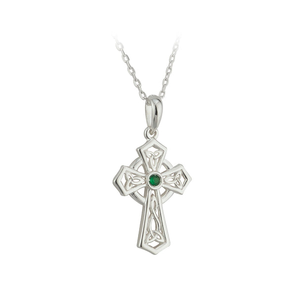 Solvar Sterling Silver Trinity Cross Pendant S44874
