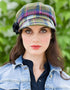 Mucros Newsboy Cap | Green Purple Check