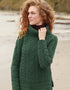 Belcare Ladies Aran Roll Neck Sweater | Connemara Green