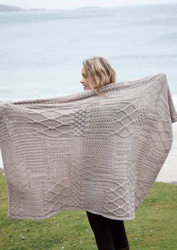 Aran Patchwork Blanket | Wicker