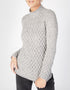 IrelandsEye Women's Trellis Aran Sweater | Grey