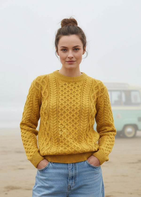 IrelandsEye Aran Sweater | Sunflower