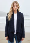 Irelands Eye Navy Glenross Waterfall Aran Cardigan