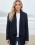 IrelandsEye Women's Waterfall Aran Cardigan | Navy