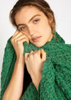 Aran Merino Throw | Green Marl