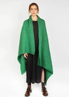 Aran Merino Throw | Green Marl