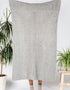 IrelandsEye Cashmere Merino Aran Throw | Light Grey
