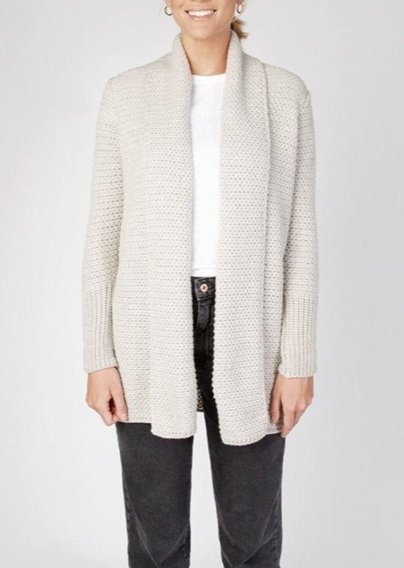 Irelands Eye Kilcoole Knit Women's Silver Marl Cardigan