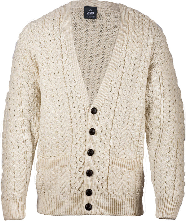 Aran Woollen Mills Merino Wool V-Neck Cardigan