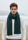Irelands Eye Ribbed Green Merino Scarf