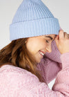 Ice Blue Chunky Knit Aran Hat