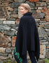 Aran Shamrock Blanket | Navy
