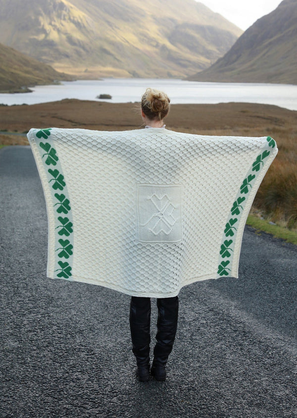 Aran Irish Shamrock Blanket