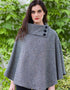 Mucros Poncho | Grey Herringbone