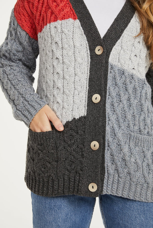 Howth Aran Cardigan - Dusk