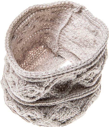 Aran Diamond Oatmeal Snood Scarf - Skellig Gift Store