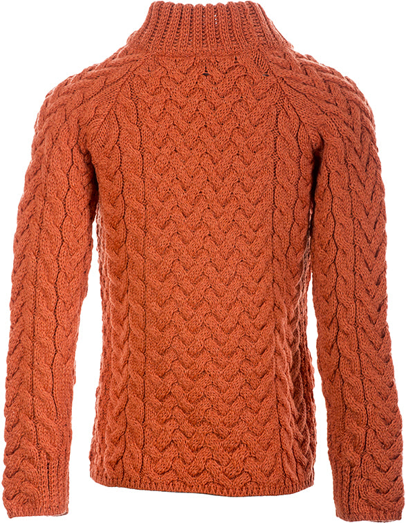 Aran Crafted Crew Neck Autumn Leaves Sweater - Skellig Gift Store