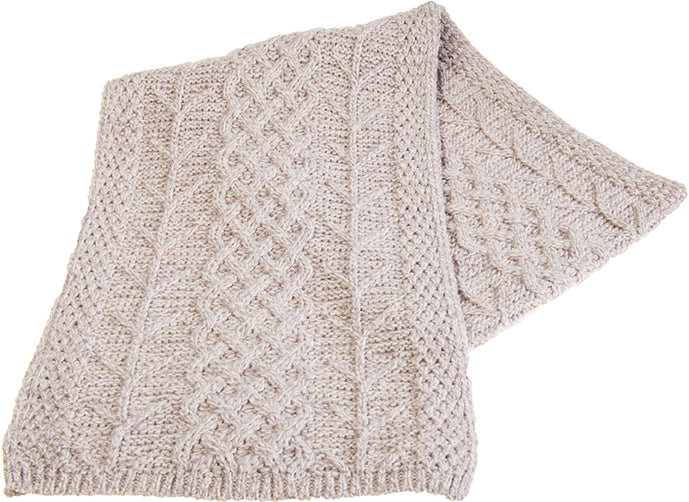 Tree of Life Aran Merino Oatmeal Scarf
