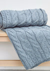 Aran Supersoft Blanket | Ocean Grey