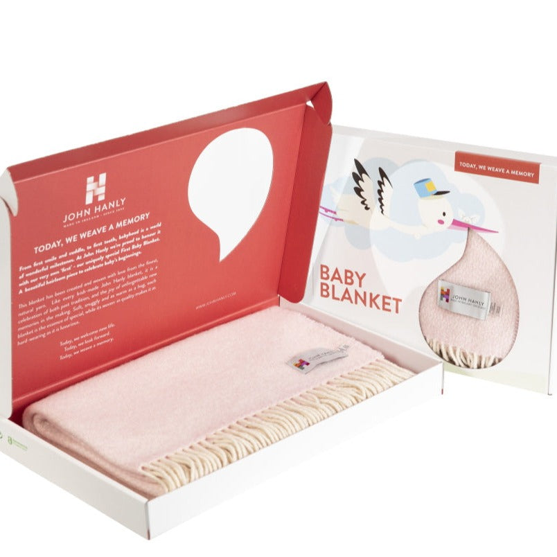 John Hanly Cashmere Baby Blanket | Pink