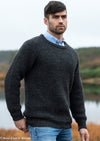 Fishermans Rib Crew Neck Charcoal Sweater