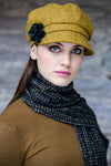 Mucros Ladies Mustard Newsboy Cap