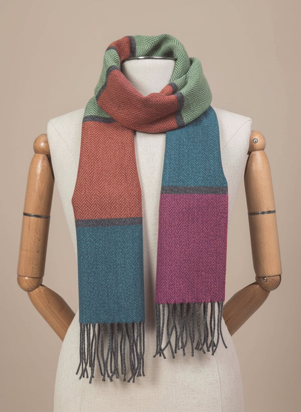Foxford Lambswool Contemporary Stripe Scarf