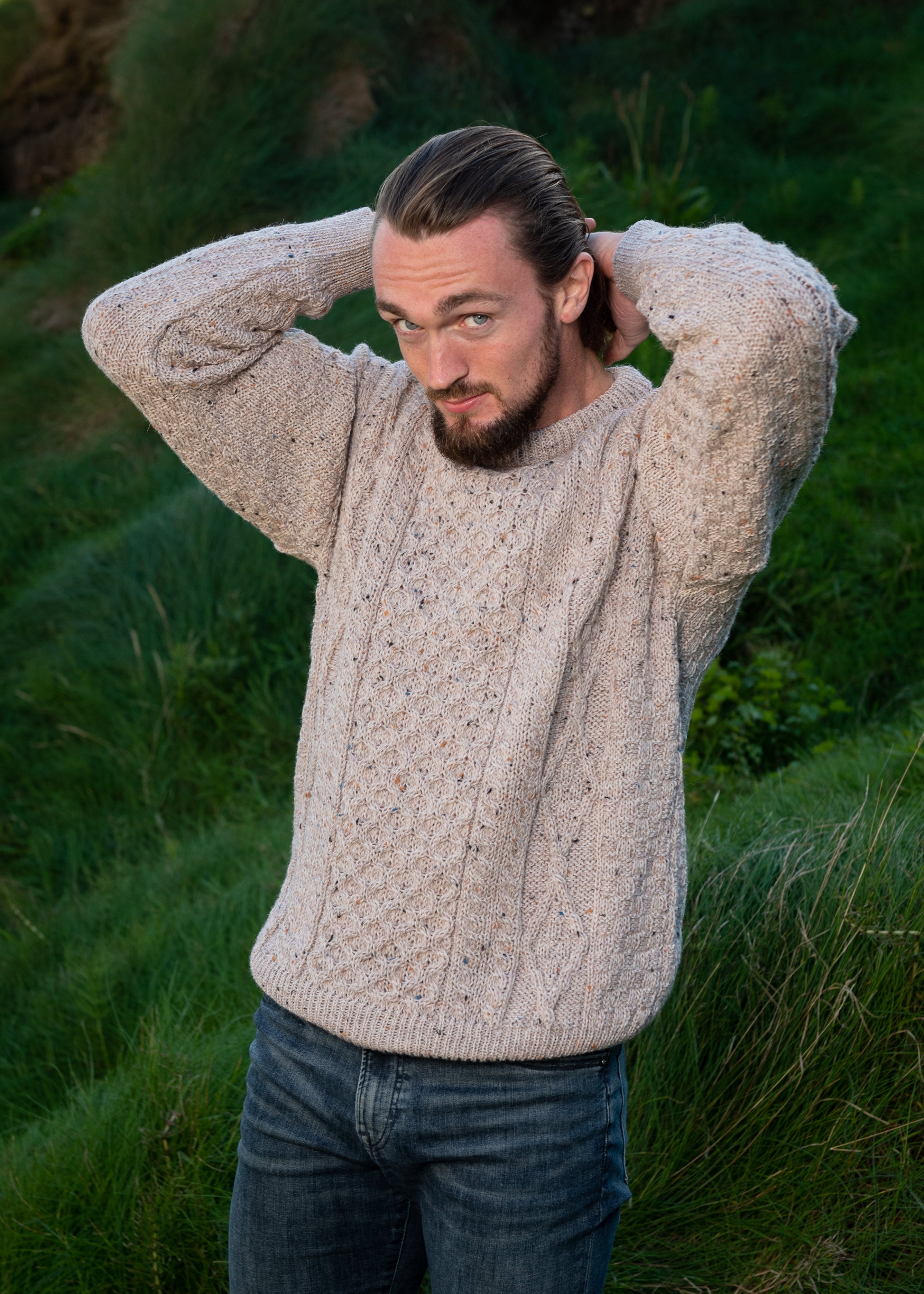 Inis Mor Aran Sweater | Oatmeal