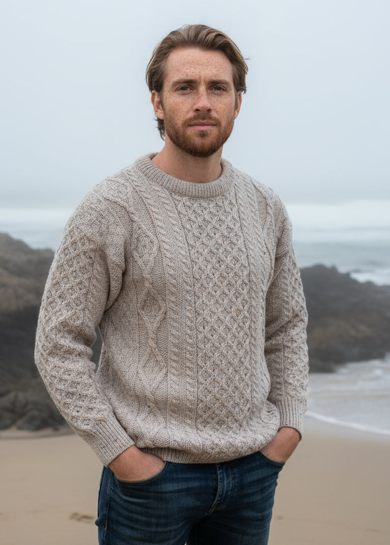 Inis Mor Aran Sweater | Oatmeal