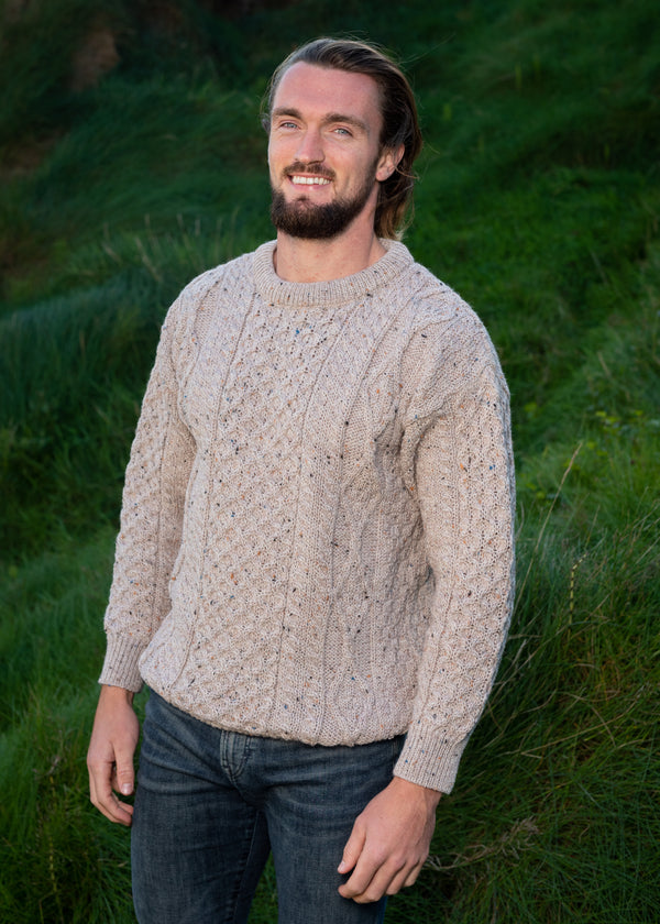 Inis Mor Aran Sweater | Oatmeal