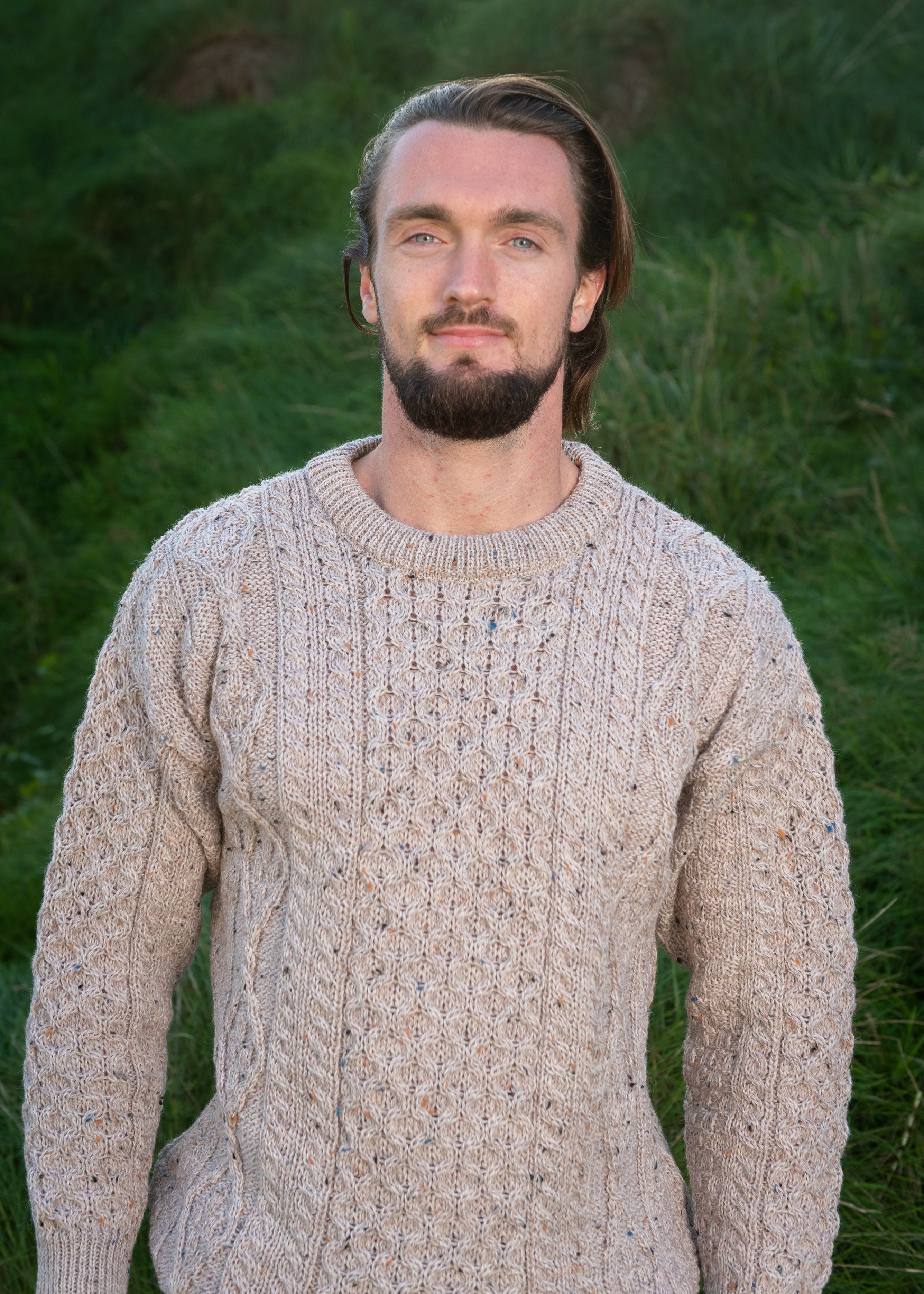 Inis Mor Aran Sweater | Oatmeal