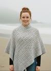 Irelands Eye Silver Marl Elm Patchwork Poncho