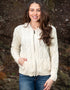 IrelandsEye Women's Aran Hooded Cardigan | Natural