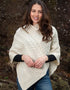 Wool Aran Irish Poncho | Natural