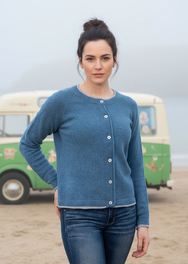IrelandsEye Killiney Cardigan | Harbour Blue