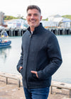 Men's Donegal Full Zip Charcoal Herringbone Jacket