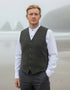 Green Tweed Herringbone Waistcoat