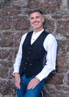 Donegal Tweed Black Waistcoat