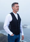Donegal Tweed Black Waistcoat