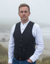 Donegal Tweed Black Waistcoat - Hatman