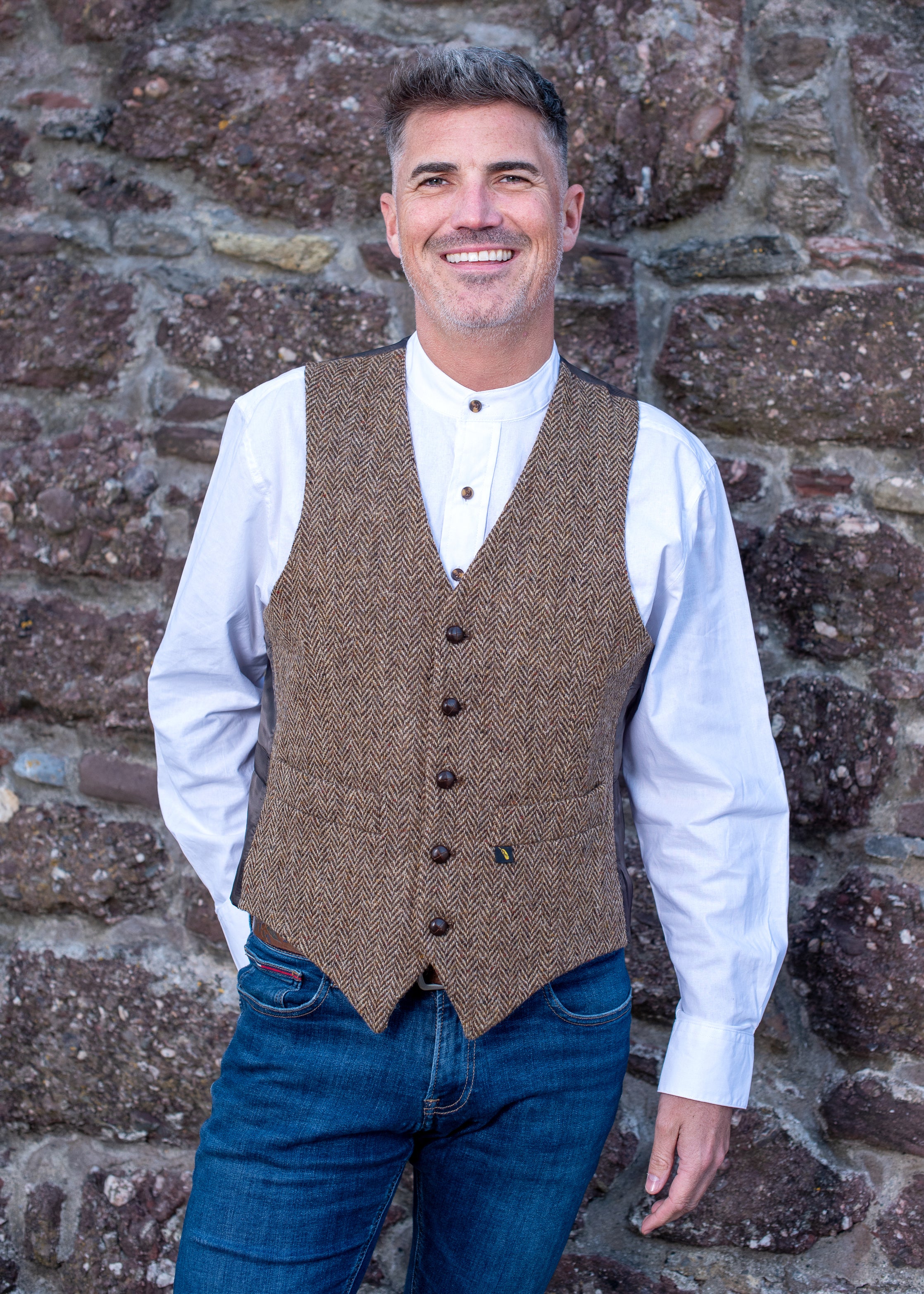 Donegal Tweed Brown Waistcoat