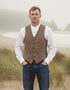 Donegal Tweed Brown Waistcoat - Hatman
